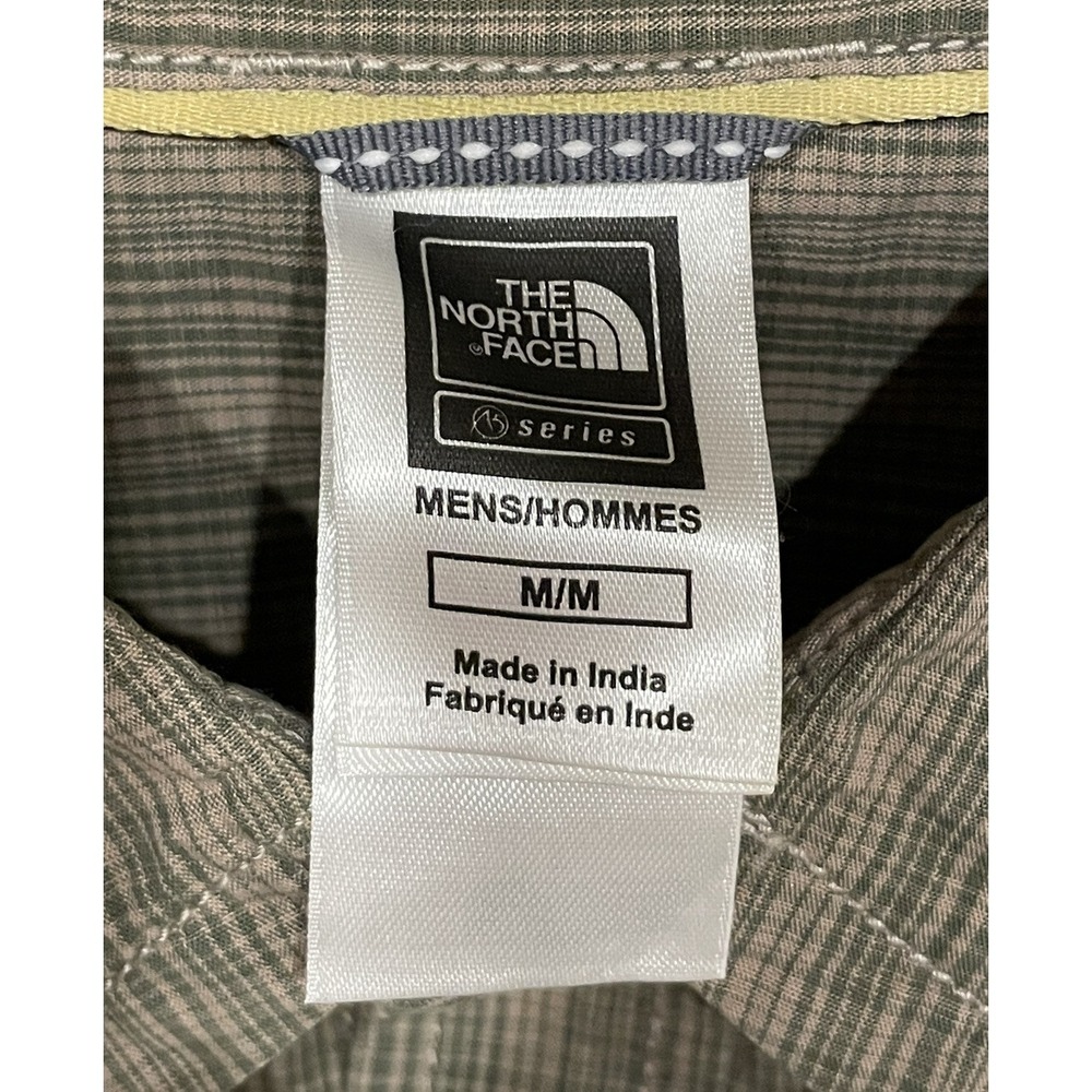 The North Face A5 Series Men's Long Sleeve Plaid Button Down Beige Green Size M - Picture 11 of 15